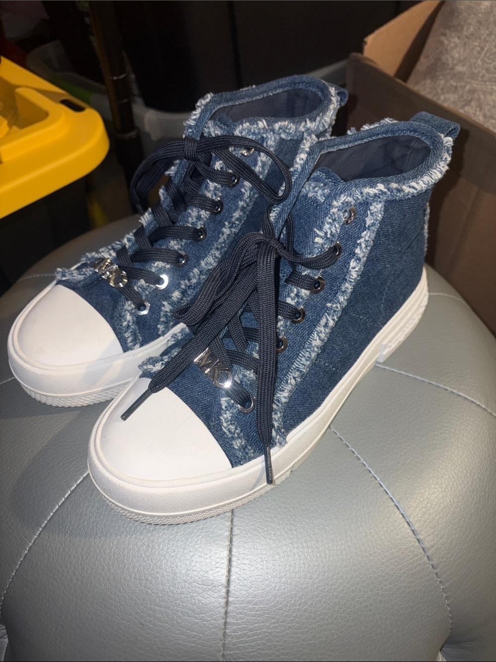 Michael Kors High-Top Denim Sneakers